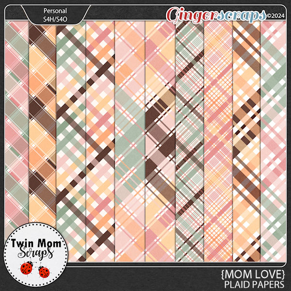 Mom Love - PLAID PAPERS by Twin Mom Scraps