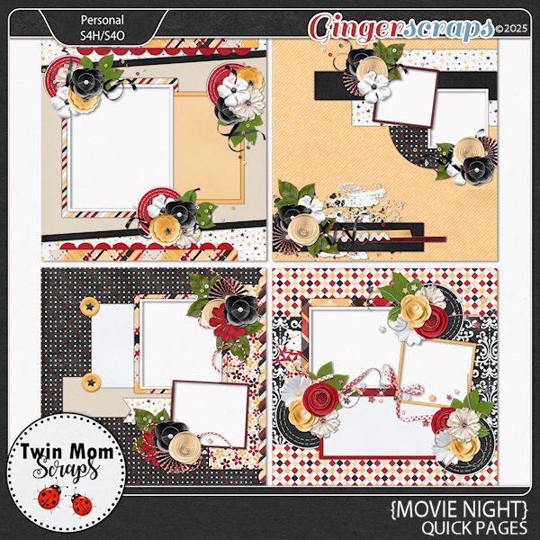 Movie Night - QUICK PAGES by Twin Mom Scraps
