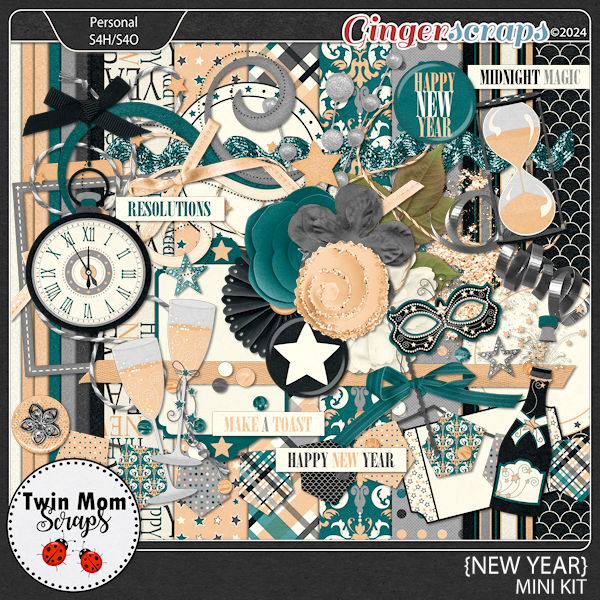 New Year - MINI KIT by Twin Mom Scraps