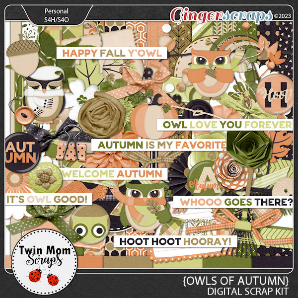 Owls Of Autumn - KIT by Twin Mom Scraps