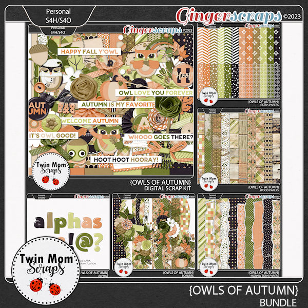 Owls of Autumn - BUNDLE by Twin Mom Scraps