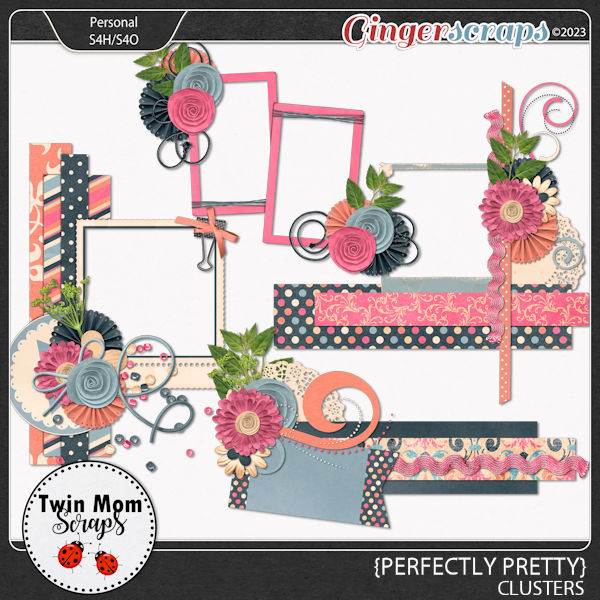 Perfectly Pretty - CLUSTERS by Twin Mom Scraps