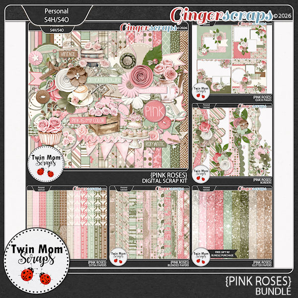 Pink Roses - BUNDLE by Twin Mom Scraps