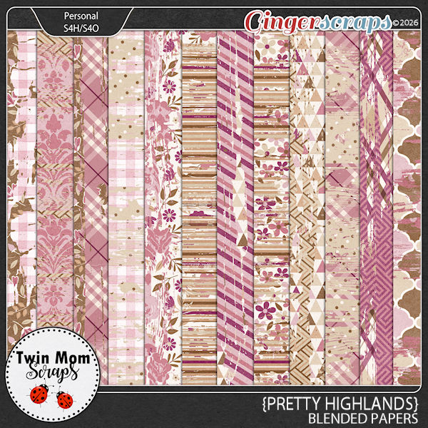 Pretty Highlands - BLENDED PAPERS by Twin Mom Scraps
