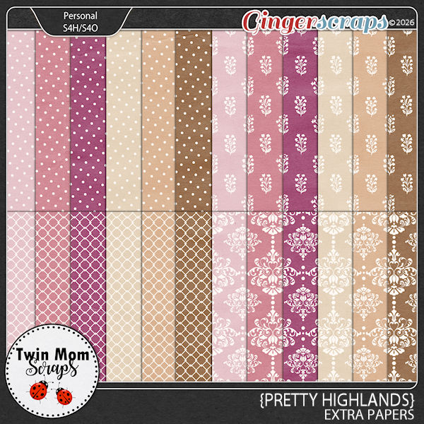 Pretty Highlands - EXTRA PAPERS by Twin Mom Scraps