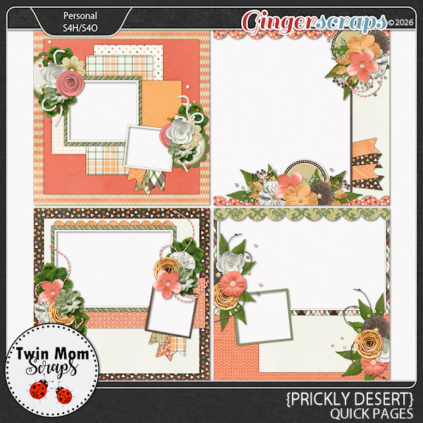 Prickly Desert - QUICK PAGES by Twin Mom Scraps