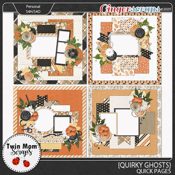Quirky Ghosts - QUICK PAGES by Twin Mom Scraps