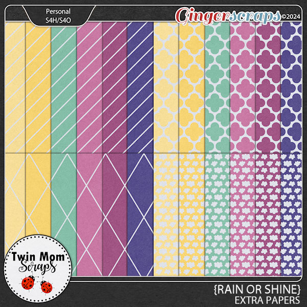 Rain or Shine - EXTRA PAPERS by Twin Mom Scraps