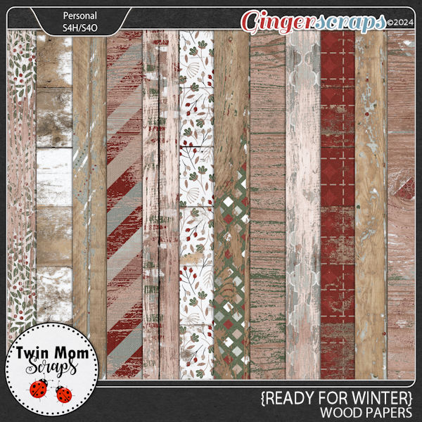 Ready for Winter - WOOD PAPERS by Twin Mom Scraps