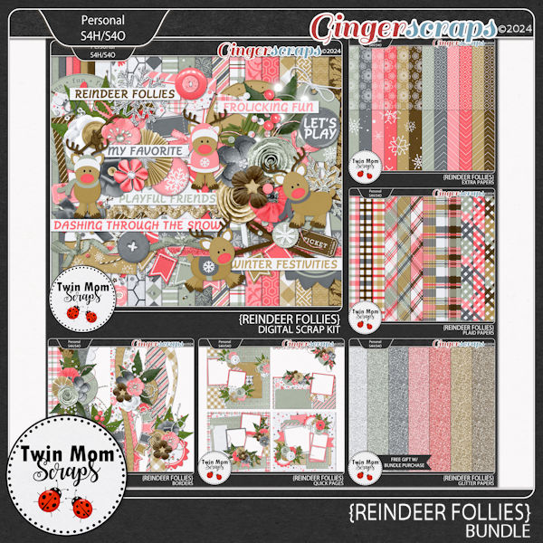 Reindeer Follies - BUNDLE by Twin Mom Scraps