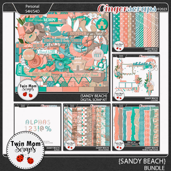 Sandy Beach - BUNDLE by Twin Mom Scraps