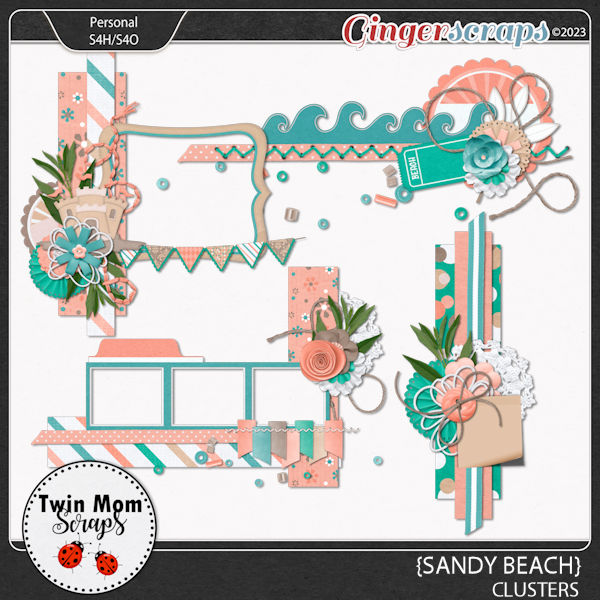 Sandy Beach - CLUSTERS by Twin Mom Scraps
