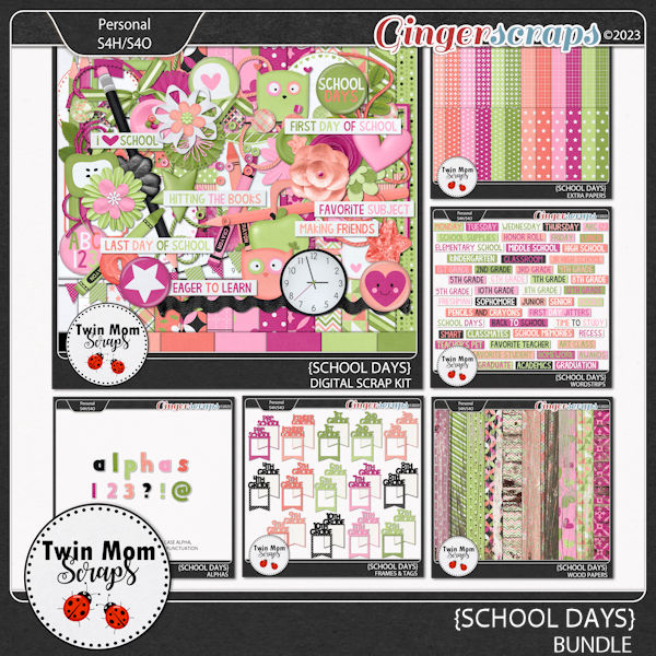 School Days - BUNDLE by Twin Mom Scraps