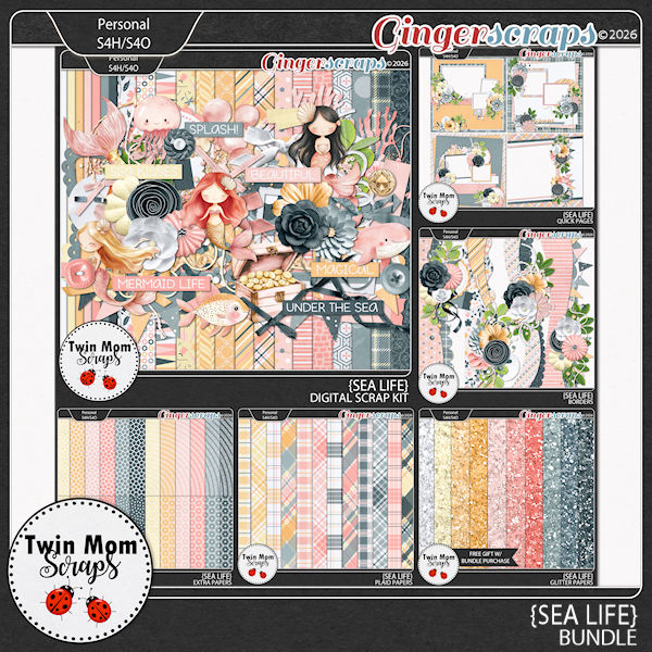 Sea Life - BUNDLE by Twin Mom Scraps