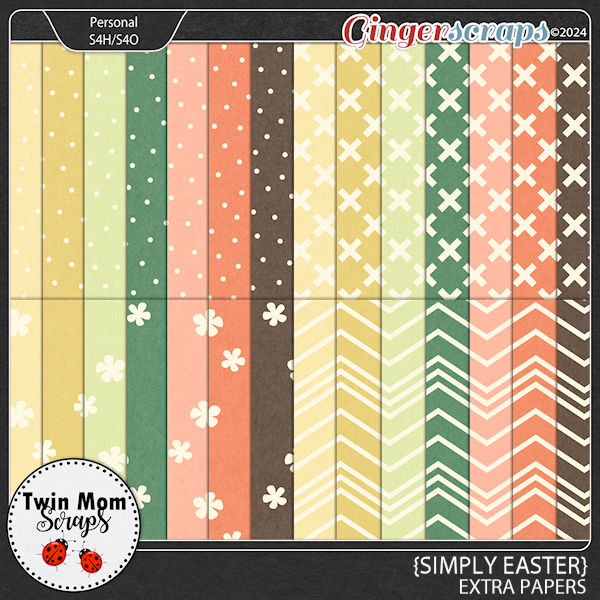 Simply Easter - EXTRA PAPERS by Twin Mom Scraps
