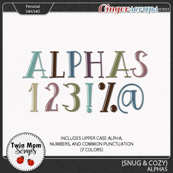 Snug & Cozy - ALPHAS by Twin Mom Scraps