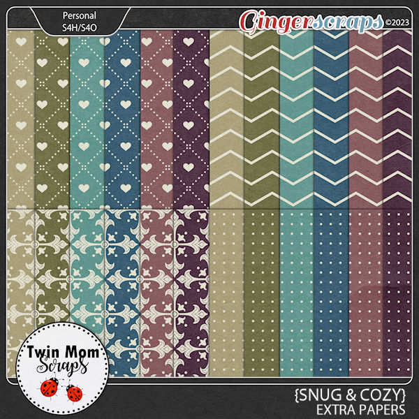 Snug & Cozy - EXTRA PAPERS by Twin Mom Scraps