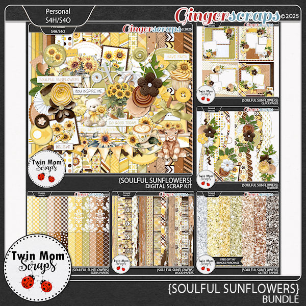 Soulful Sunflowers - BUNDLE by Twin Mom Scraps