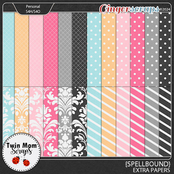 Spellbound - EXTRA PAPERS by Twin Mom Scraps