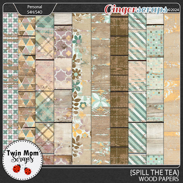 Spill the Tea - WOOD PAPERS by Twin Mom Scraps