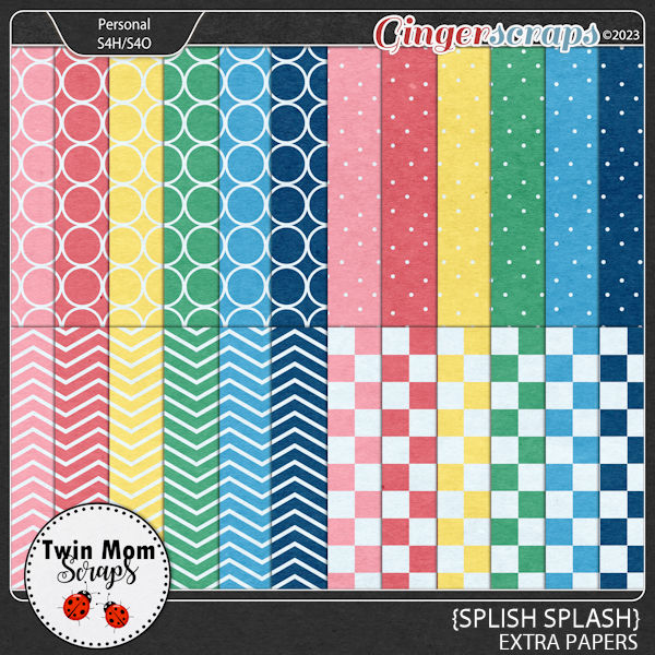 Splish Splash - EXTRA PAPERS by Twin Mom Scraps