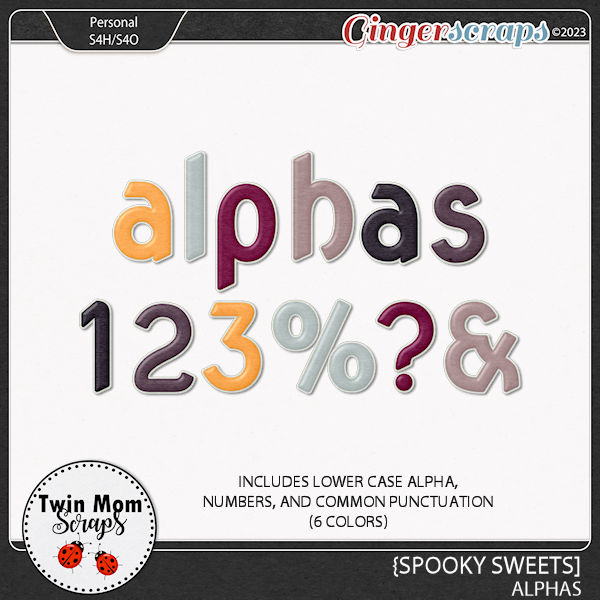 Spooky Sweets - ALPHAS by Twin Mom Scraps