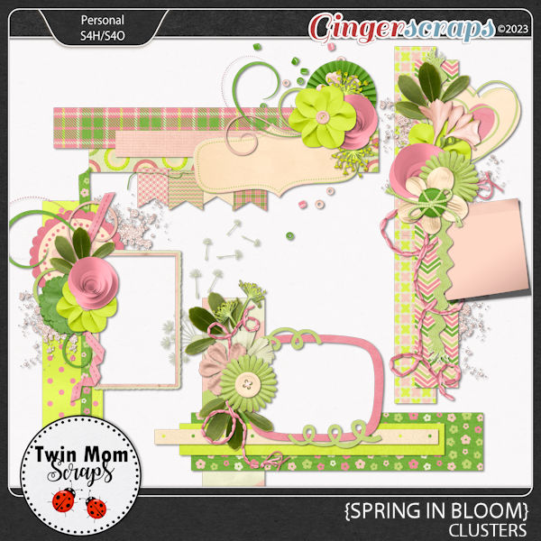 Spring In Bloom - CLUSTERS by Twin Mom Scraps