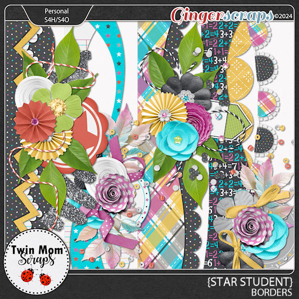 Star Student - BORDERS by Twin Mom Scraps