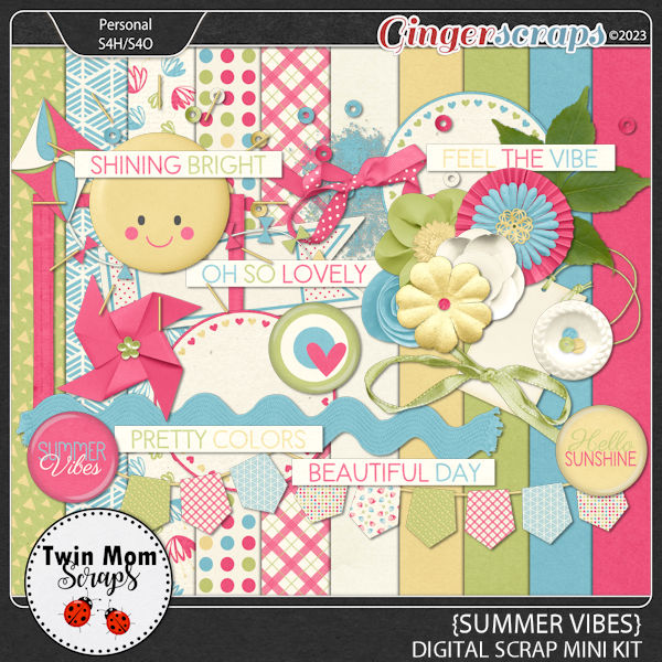 Summer Vibes - MINI KIT by Twin Mom Scraps