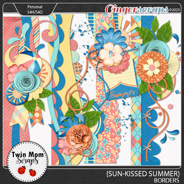 Sun-Kissed Summer - BORDERS by Twin Mom Scraps