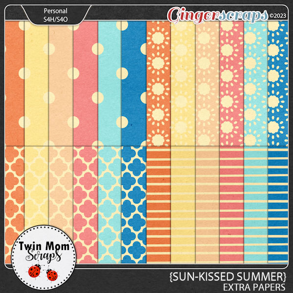 Sun-Kissed Summer - EXTRA PAPERS by Twin Mom Scraps