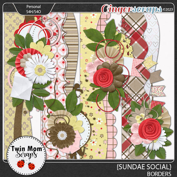 Sundae Social - BORDERS by Twin Mom Scraps