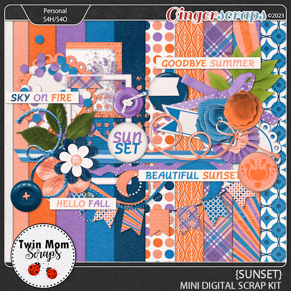 Sunset - MINI KIT by Twin Mom Scraps