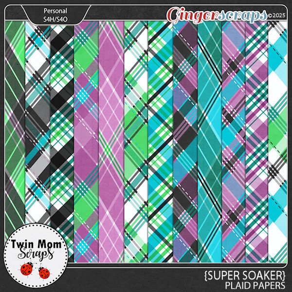 Super Soaker - PLAID PAPERS by Twin Mom Scraps