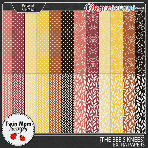 The Bees Knees - EXTRA PAPERS by Twin Mom Scraps