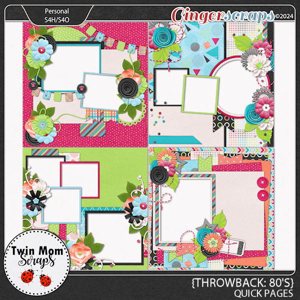 Throwback 80s - QUICK PAGES by Twin Mom Scraps