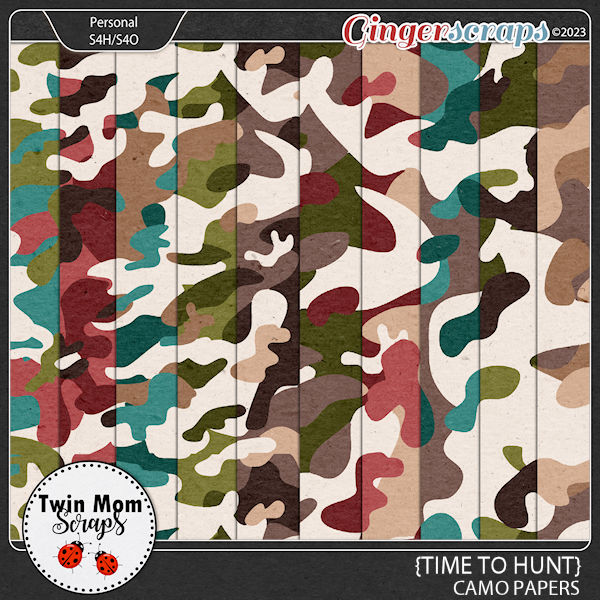 Time to Hunt - CAMO PAPERS by Twin Mom Scraps