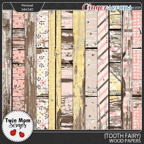 Tooth Fairy - WOOD PAPERS by Twin Mom Scraps