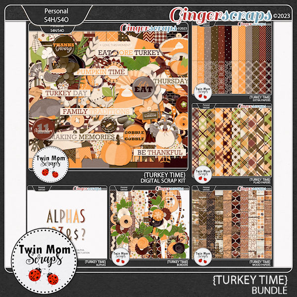 Turkey Time - BUNDLE by Twin Mom Scraps