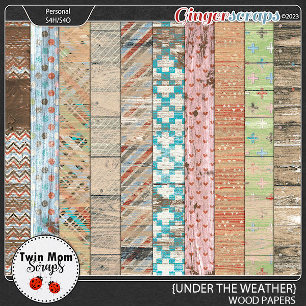 Under the Weather - WOOD PAPERS by Twin Mom Scraps