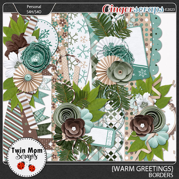 Warm Greetings - BORDERS by Twin Mom Scraps