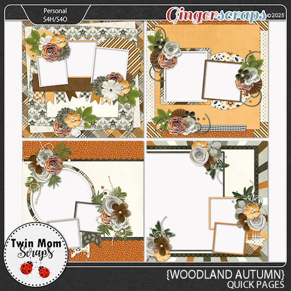 Woodland Autumn - QUICK PAGES by Twin Mom Scraps