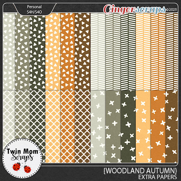 Woodland Autumn - EXTRA PAPERS by Twin Mom Scraps