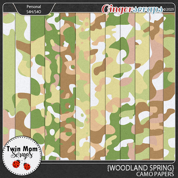 Woodland Spring - CAMO PAPERS by Twin Mom Scraps