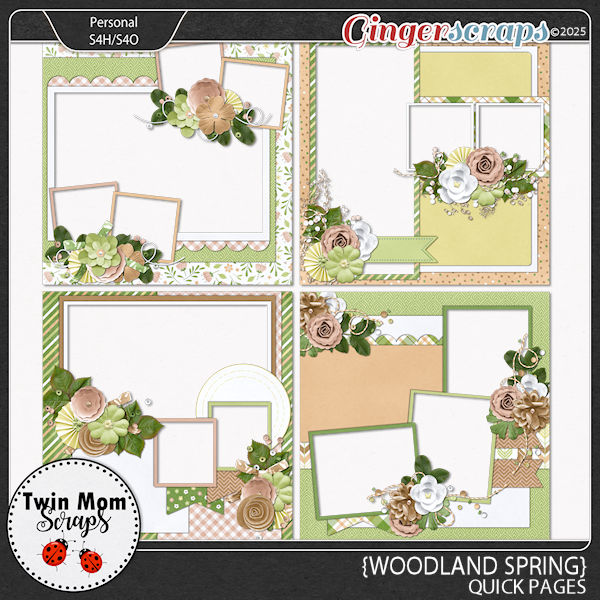 Woodland Spring - QUICK PAGES by Twin Mom Scraps
