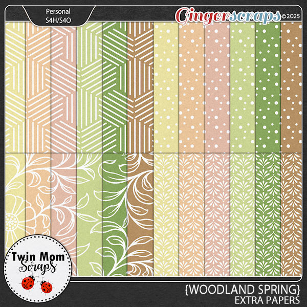 Woodland Spring - EXTRA PAPERS by Twin Mom Scraps