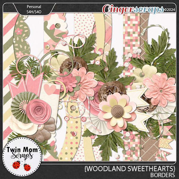 Woodland Sweethearts - BORDERS by Twin Mom Scraps