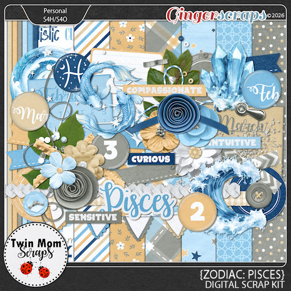 Zodiac: Pisces - KIT by Twin Mom Scraps