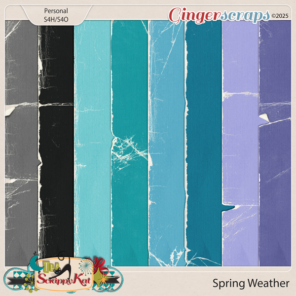 Spring Weather Torn Papers by The Scrappy Kat
