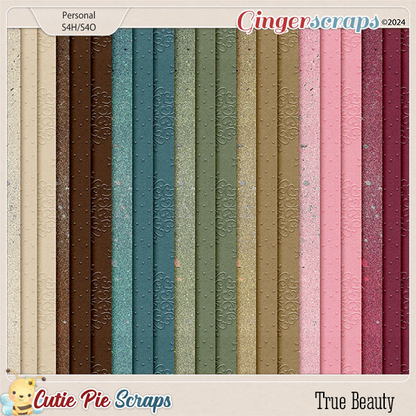 True Beauty Emboss And Glitter Papers